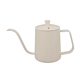 Small Pour Over Coffee Kettle Stainless Steel Precisely Control Coffee Gooseneck Spout Kettle for Drip Coffee White 600ml