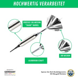 Champify® Blizzard 18 g Brass Soft Darts Set with Plastic Tip | 3 Darts with 6 Shafts & 6 Flights & 30 Soft Dart Tips | Includes Other Accessories | Darts with Plastic Tips