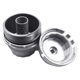 Oil Filter Housing Cap and Wrench with Gasket for Toyota, Lexus , RAV4, Camry, Tundra, Highlander, Sienna - Oil Filter Housing Assembly And Removal Tool for 64mm Cartridge Style Oil Filter Housings