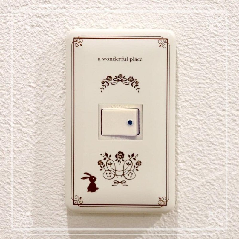 Ohm Electric Fashion Plate Rabbit Single Gang Switch Cover Switch