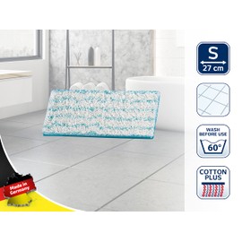 Leifheit Wischpad Picobello S cotton plus für Bodenwischer Picobello S, Wischbezug für hartnäckigen Schmutz, Wischmopp für Stein- und Fliesenböden