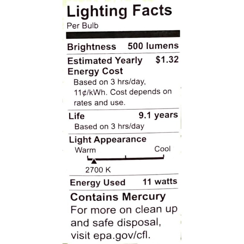 everyday living Compact Fluorescent Globe Soft White 11 watt Replaces