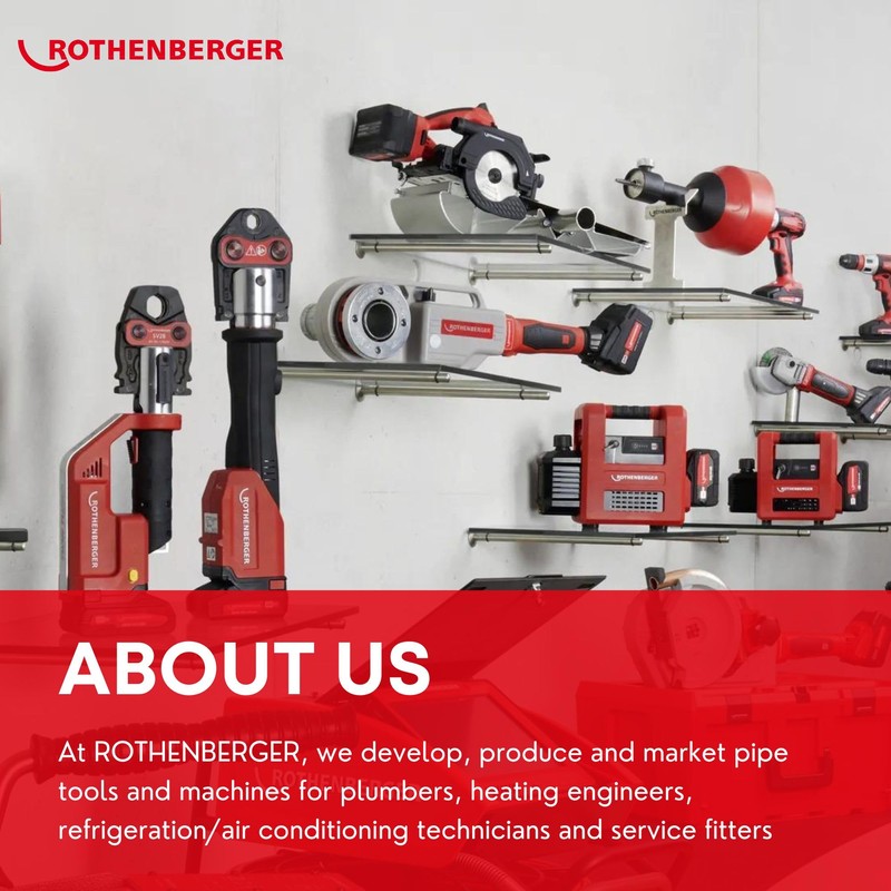 Rothenberger Tube Cutter 35 Pro, 1/4" - 1-3/8" OD, Red