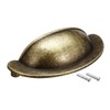 Sourcingmap Cup Drawer Pulls, Kitchen Cabinet Dresser Pull Handles Bronze