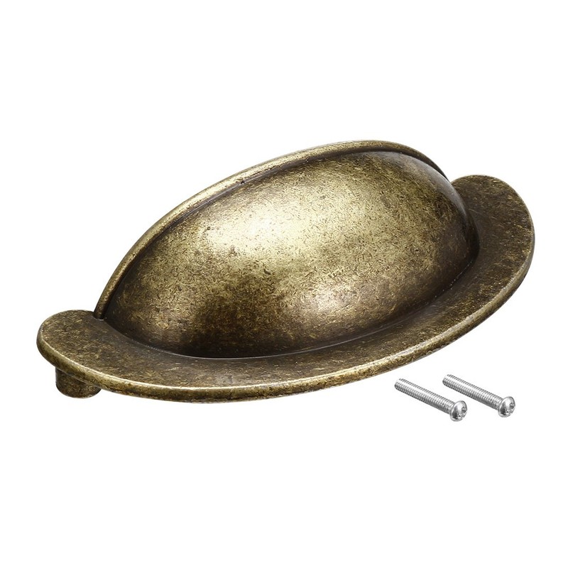 Sourcingmap Cup Drawer Pulls, Kitchen Cabinet Dresser Pull Handles Bronze