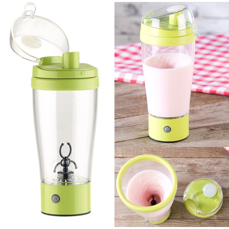 Rosenstein & Söhne Shaker: Self-Stirring Drinking Cup with Electric Whisk,