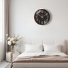 VIKMARI 10 Inch Wall Clock, Silent Black & Gold Easy