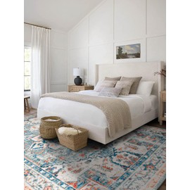 Mueinxiei 8x10 Area Rugs for Living Room, Non-Slip Foldable Washable Rugs Non Shedding Accent Rugs for Living Bedroom Office Dining Room