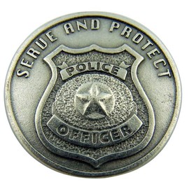 Lumen Mundi Serve and Protect Police Officer Pocket Token with Serenity Prayer on Back