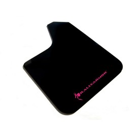 Rally Armor MF12-BAS-BCPK FITS: Universal Fitment (no Hardware) Basic Black Mud Flap w/Pink Logo