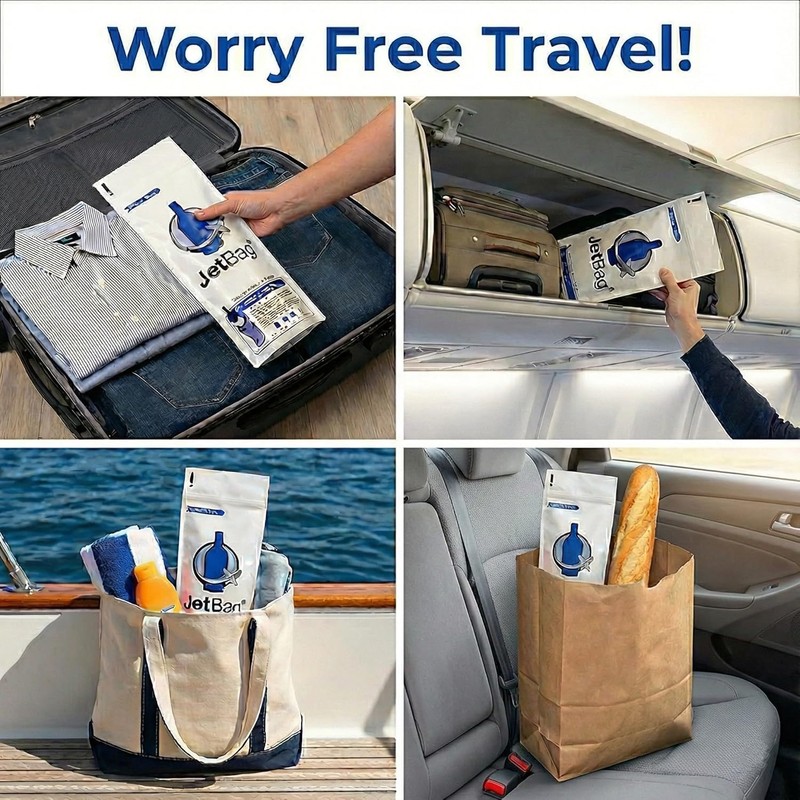 JetBag Bold - The Original ABSORBENT Wine Bottle Travel Protector