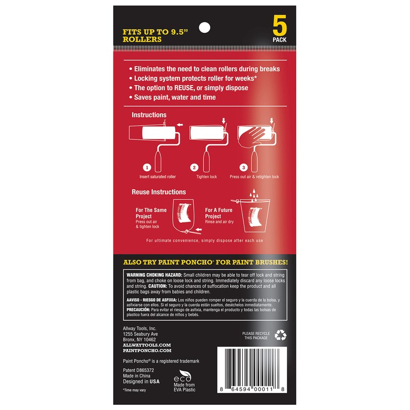 Allway Paint Poncho pon-rl Paint Poncho, Clear