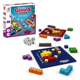 Ludilo - Original Genios Battle, Children's Board Games, Wooden Puzzle, Educational Games 6 Years or More, Wooden Game Children, 1-2 Players, 10 Minutes