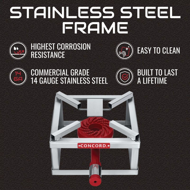 CONCORD 12" THE BLOCK BURNER in Stainless Steel