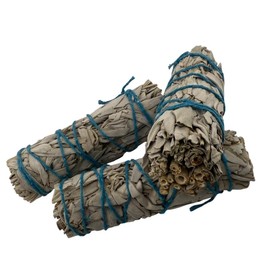 White Sage Smudge Stick, Direct Import from California, 3 Piece Set, Approx. 1.1 oz (30 g) per 1.2 x 1.2 inches (10 x 3 cm), For Purification, White Sage, Bundle Type, Wand