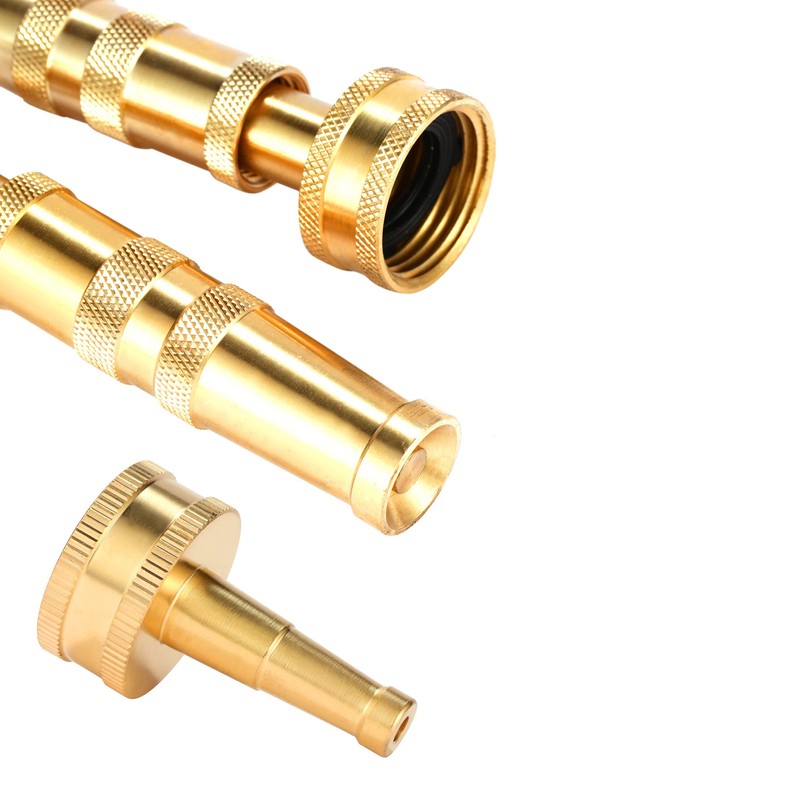 Sanpaint,Solid Brass Heavy Duty Adjustable Twist Hose Nozzle Jet Sweeper