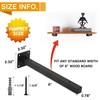 EZYDECOR Floating Shelf Bracket 6 Inch Black Shelf Brackets Heavy