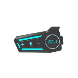Motorcycle Bluetooth Headset Speaker Skiing Earphone Waterproof Bluetooth Helmet Headset with Noise Cancellation Ultra-Thin Wireless Bluetooth Headphones for All Helmets (RGB Light)