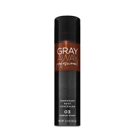 Gray Away Professional Retocador de Raiz Canas Temporal Cafe Medio (Medium Brown) 2oz. (56.7g)