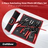 3-Piece Ratcheting Hose Pinch Off Pliers Set 8" 10" 12"