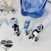 TRENTSNOOK 10 Pcs Handmade Mine Nail Tips Reusable Blue and