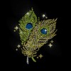 MAYJOYDIY Peacock Feathers Rhinestone Iron-On Transfer Sticker Stars Feather Bling
