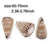 yaokan 2Pcs 2.5" Black Spot Ivory Conus Cone Shell Natural