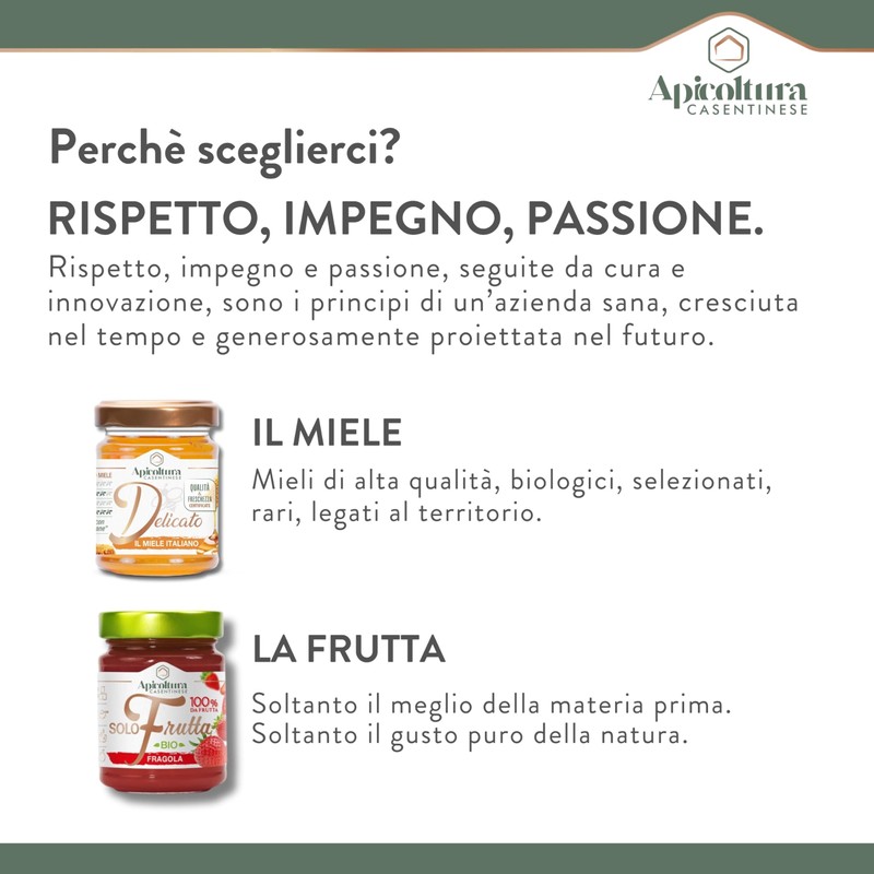 Apicoltura Casentinese, Solofrutta Bio Fragola, Composta 100% Frutta Biologica, Vasetto