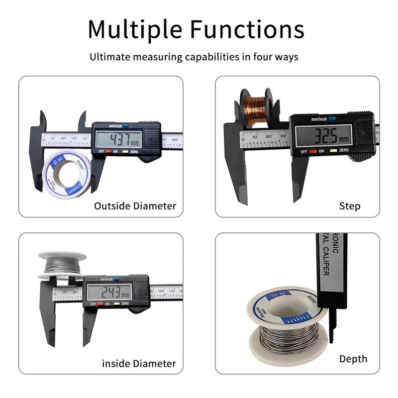 AYMBH Digital Vernier Caliper 6-Inch, Precision Electronic Micrometer with Large