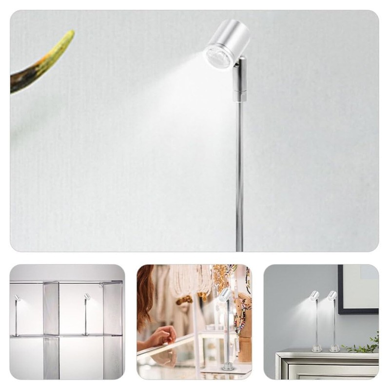 Standing Cabinet Spotlight USB LED Aluminum 1W Adjustable Head Jewelry