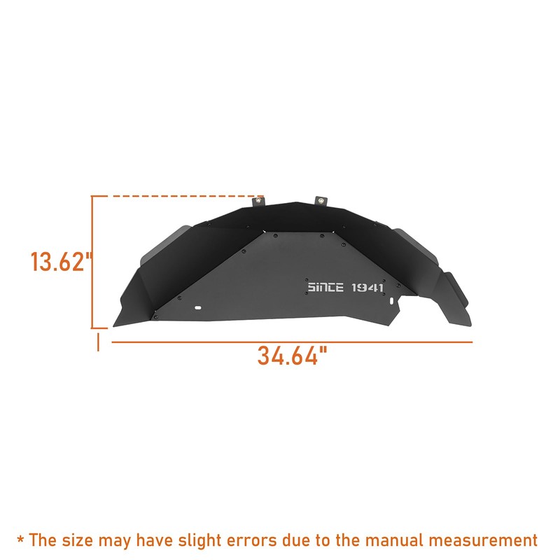 Hooke Road Aluminum JK Rear Inner Fender Liners Wheel Well