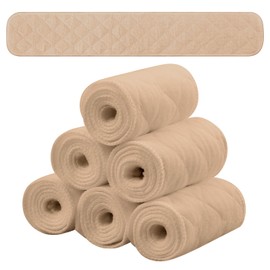 SATINIOR Pack of 6 Cotton Bra Inserts Sweat-Absorbing Rectangular 3-Layer Underbust Inserts (Nude)