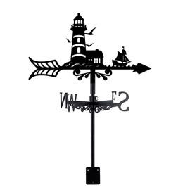SUPERDANT Lighthouse Weather Vane Small Boat Weather Vane Seagulls Metal Weather Vane for Garden Farmhouse Decorative Outdoor Weather Vane Wind Direction Indicator for Yard Barn