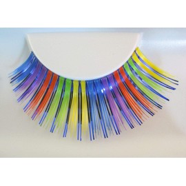 Eulenspiegel 000496 - Rainbow eyelashes, 1 ml special eyelash glue, instructions (English language not guaranteed)