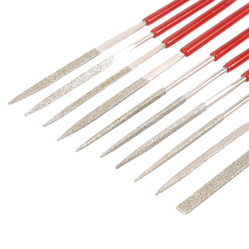 sourcing map 10 Pieces Diamond Needle File Series for Metal