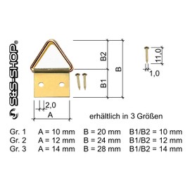 Pack of 20 Picture Eyelets - Size: 3 (28 x 14mm) - Includes Nails | Picture Hooks | Picture Hangers | Picture Hooks | Picture Frame | Picture Mounting | Framing Accessories | Wall Mount | Hanging