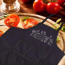 CENWA Artist Painters Apron With Pockets Art Teacher Gift Painting Brushes Adjustable Apron For Art Lover Student (Painting Brushes apron eu)