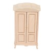 Dollhouse Miniature Wardrobe 1/12 Scale Double Door Dolls House Closet