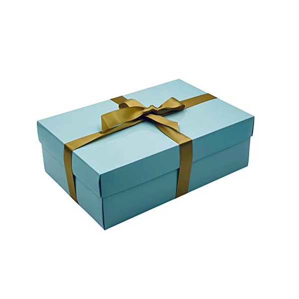 Blue Gift Box with Lid | Pick Your Ribbon Colour