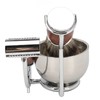 Manual Beard Trimmer Kit Alloy Beard Brush Trimming Stand Bowl