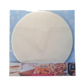 Kitchen Buddies Greaseproof Baking Parchment Circles - 6, 7, 8, 9 & 10 Inch - Pre-Cut Round Tin Liner Papers - Choose Size & Quantity (100, 9 Inch / 22.8cm)