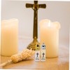 NOLITOY 2PCS Holy Water Bottles Baptism Containers with Cross Design