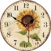 VIKMARI Sunflower Wall Clock Silent Non Ticking - 8 Inch