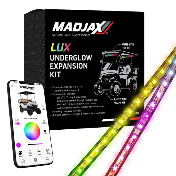 MADJAX LED Golf Cart Underglow Accent Neon Light Strip Kit