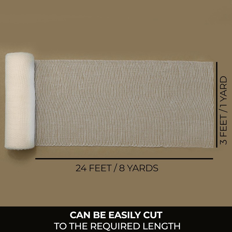 Dark White Premium Reusable Cheesecloth 100% Organic Cotton for Straining,