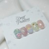 [Handmade Nail Tips] Button Baby Nail Tips - Petit Almond