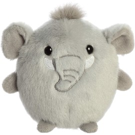 Aurora Bundle of 2 Light Ups 3.5" Plush Stuffed Zoo Animals, Elephant and Lion