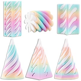 6 PCS 3D Printed Fidget Toy, Fidget Toys for Kids, spiral cone fidget toy Rainbow Spiral Fidget Toys Set Desk Toys for Stress, Desk Decor Suitablel for Concentration for Hands-On Engagement