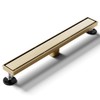 LISEEGO Linear Shower Drain 36 Inch Gold, Shower Drain with