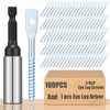 MorningRo 100 Pcs Eye Lag Screws and 1 Pcs Driver